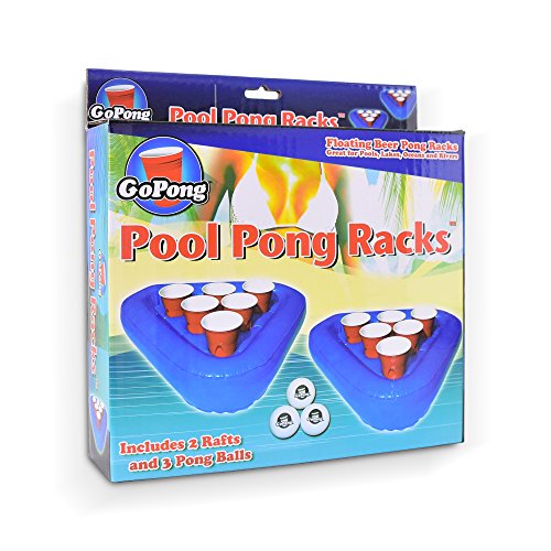 Gopong Pool Pong Rack Floating Beer Pong Set, Includes 2 Rafts And 3 Pong Balls #TOP6