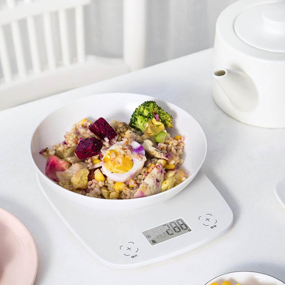 Báscula de Cocina Digital Báscula de precisión for Hornear en el hogar Báscula electrónica Comercial Pesaje de Alimentos con características de Cero y Tara y retroiluminación LED