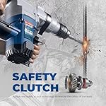 Dong Cheng 1-1/8 Inch SDS-Plus Rotary Hammer Drill with Safety Clutch, 9.2 Amp Heavy Duty Corded Demolition Hammer for Concrete, 3.6 Joules, Including 3 Drill Bits, Flat Chisels and Point Chisels - Image 3