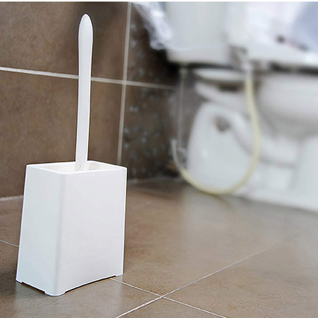 Cepillo de inodoro de diseño compacto con soporte para limpieza de baño, cepillo de inodoro de plástico con cepillo