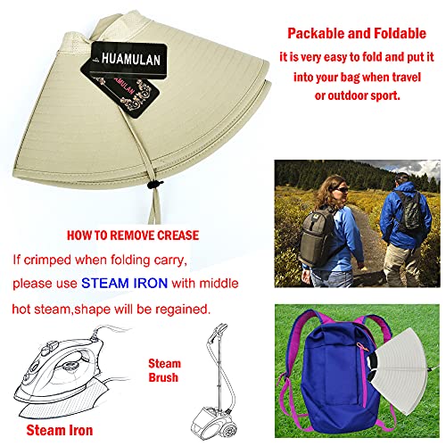 6" Wide Brim Sun Protection Hat Outdoor Unisex Ventilated Bucket Hats For Hiking Beach Fishing Safari Garden Lawn Yard Work Kayaking,Light Gray #TOP4