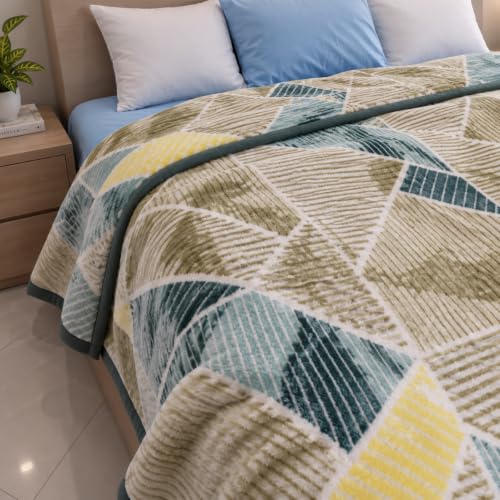 Image of ABRAZO Dreamy Wrap Mink Blanket for Double Bed | 570 GSM 3 Kg Single Ply | Ultra Soft Warm Blanket for Winter & AC Room | Quilt /Comforter /Dohar | 220 x 240 Cm