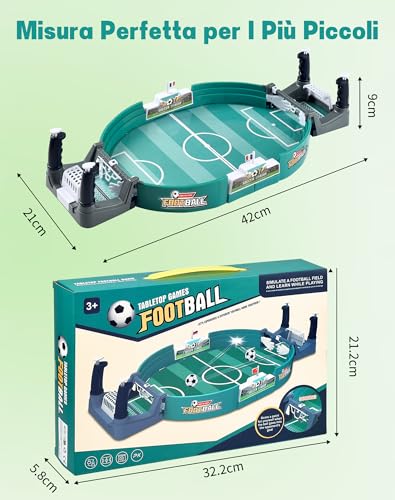 A aBlumen Interaktives Tischfußballspiel mit 6 Fußbälle, Table Soccer Tischfußball Tischfussball Kinder Geeignet für Kinder ab 3 Jahren Fusball Geschenk für Kinder – Bild 3