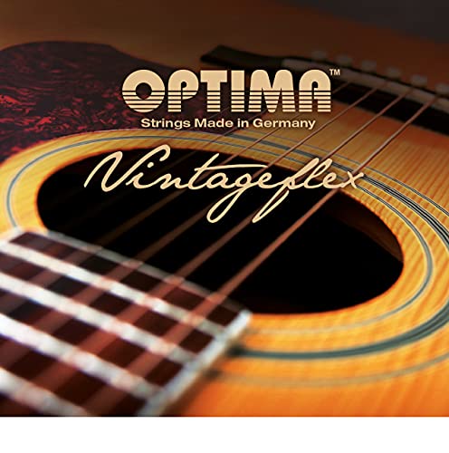 Optima™ »Vintageflex 1760 CL – String Set« Cordes Pour Guitare Acoustique – 011/046 - Les Beatles, Paul McCartney, John Lennon, RIngo Starr, George Harrison Optima™ »Vintageflex 1760 CL - String Set« Cordes Pour Guitare Acoustique - 011/046