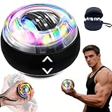 Gyro Ball for Strengthen Arms, Forearm Strengthener, 2026 New Upgrade Colorful Lights hand Trainer for Sports and Rehabilitation, Powerball for Strengthen Arms, Fingers, Bones and Muscles