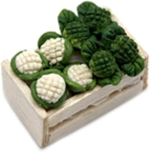 Melody Jane - Caja de casa de muñecas con brócoli y coliflor, accesorio para tienda