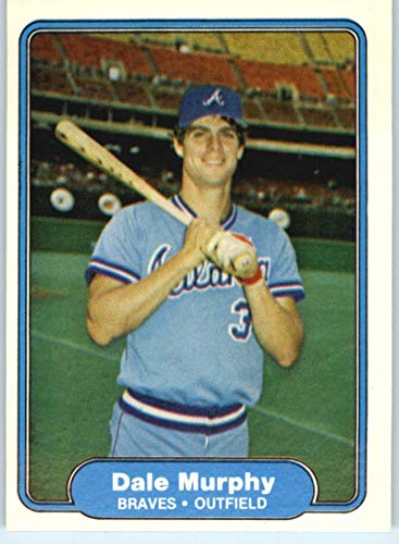 1982 Fleer Baseball Card 443 Dale Murphy Atlanta Braves Official MLB Trading Card (RAW Condition - EX or Better)