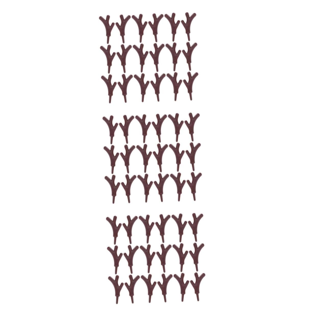 NUOBESTY 3 Sätze Ast Geweih Zweiggeweihe Selber Machen Schneemann Diy Verzierung Weihnachtsschneemannaufkleber Bausatz Weihnachtsfensteraufkleber Rentiergeweih Brown Plastik 120 Stück * 3