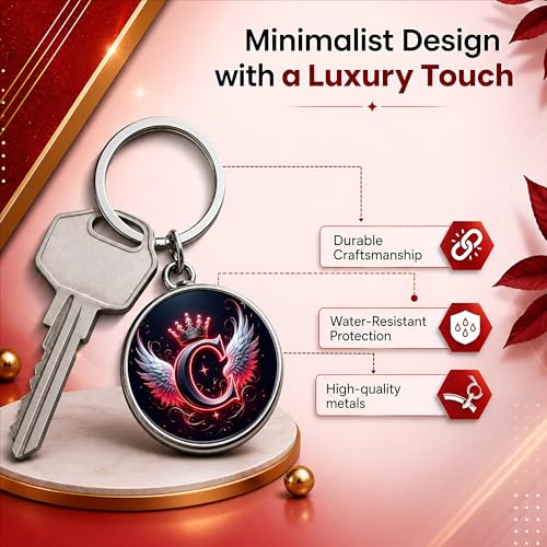 Image of magical gifts MG | Premium Alphabet & Initial Metal Keychain for Bags & Keys | Double-Sided | Personalized Initial Charm Keyring | Heavy-Duty Metal | Perfect for Gifting & Daily Use