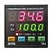 F/C PID Temperature Controller, AGPtEK Dual Display Digital Programmable Temperature Control TA4-SSR Solid State Relay with 2 Alarms