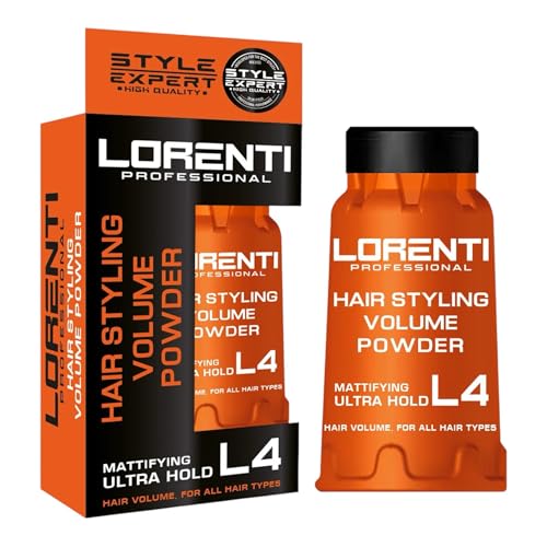 Lorenti Hair Styling Volume Powder L4 - Poudre capillaire 30 g - Ultra Hold & finition mate - Poudre volumisante/coiffante pour un contrôle extrême - Cire en poudre
