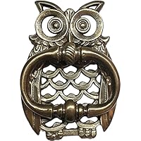 Anatolica Owl Door Knocker Brass 7.1 inches