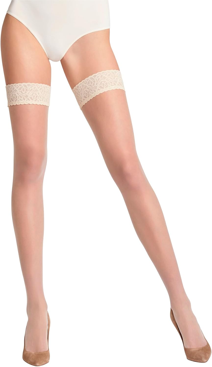 FALKE Women's Shelina 12 Denier Ultra Sheer Thigh Highs, 1 Pair