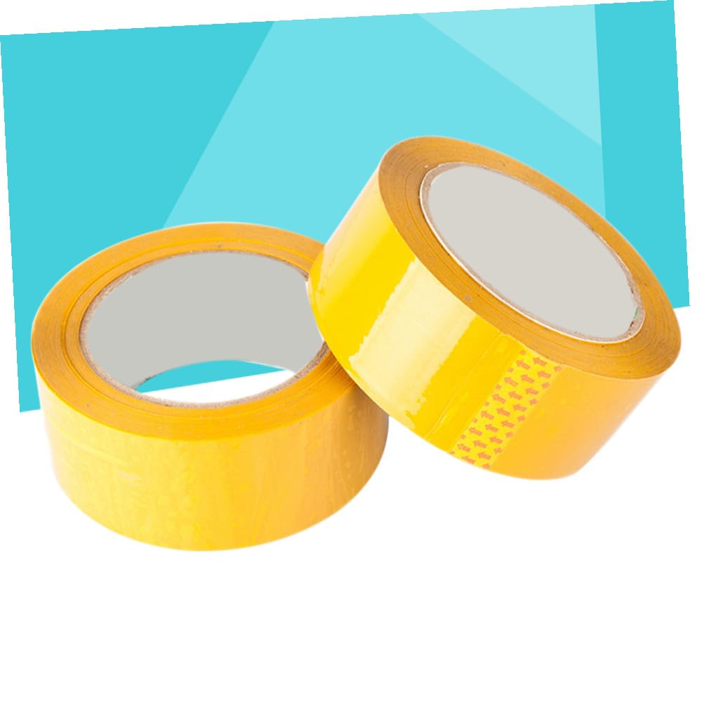 TEHAUX 6rotoli Nastro Adesivo Trasparentper Imballaggio Di Nastro Resistente Per Spedizioni e Traslochi Alta Adesione e Sicurezza Per Scatole Giallo