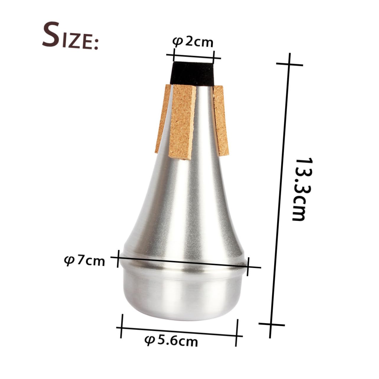 ifundom Beginner Trumpet Mute Set Sturdy Aluminum Trumpet Mutes for Practice Training