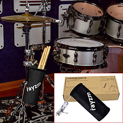 Rayzm Drumstick Halter/Trommelstockhalter/Trommelstock Tasche Beutel, Nylon Mallet/Brush/Beater Stickhalter mit Aluminium-Klemme für Drum Kits & Notenständer, bis zu 12 Paar Sticks - Image 8