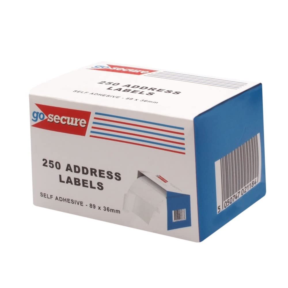 GoSecure Self Adhesive Address Labels (6 Packs of 250)