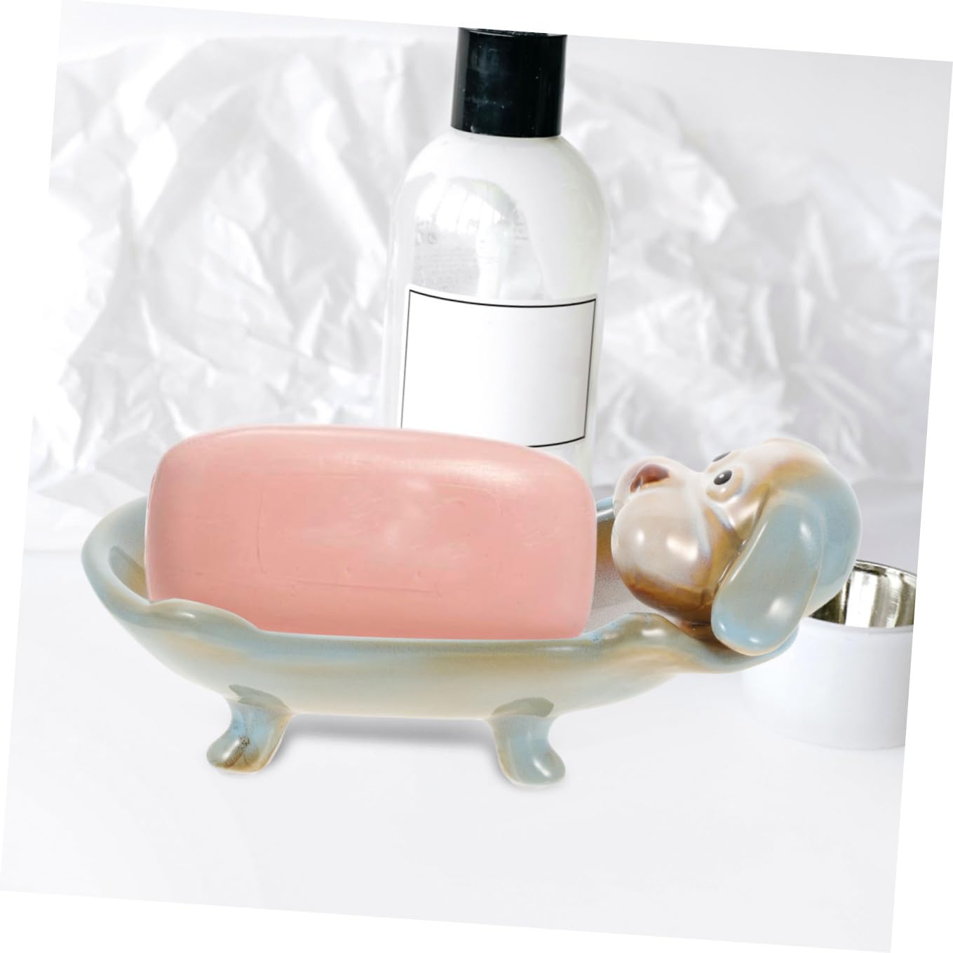 Portasapone in Ceramica per Bagno, Forma Animale Decorativa