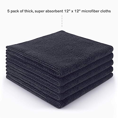 Boundless Audio Record Cleaning Cloth - Large 12" X 12" Microfiber Cleaning Cloth X 5 Pack For Vinyl Record Cleaning & Record Drying #TOP1