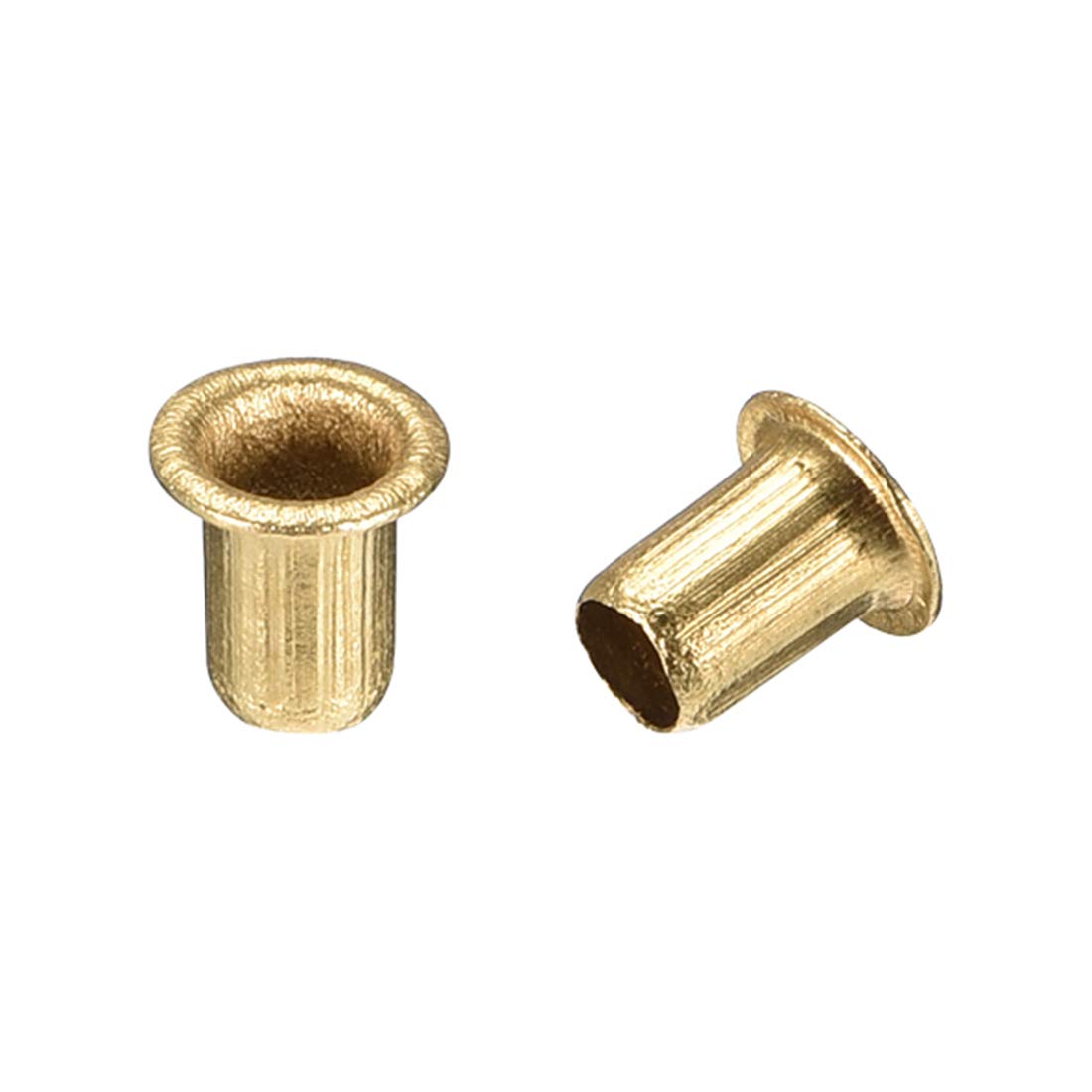 Amazon.com: uxcell Hollow Rivet,4mm x 6mm Through Hole Copper Hollow ...