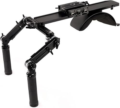 PROAIM Discovery SR-10 Cómodo soporte de hombro para cámara DSLR de hasta 20 kg44 lb. Mango roseta con posicionamiento de mango anchoestrecho.