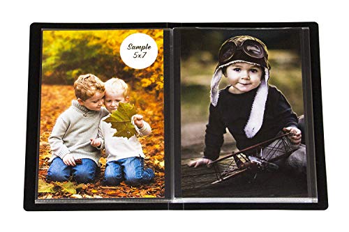 Compact Portfolio Photo Album Holds 48 Pictures - 5x7 Inch/Space Saver Album