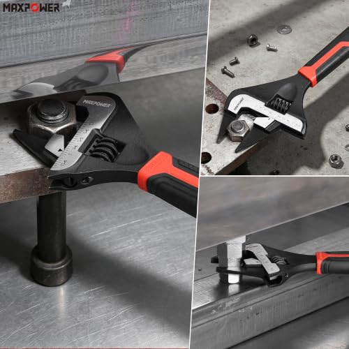 Image of MAXPOWER 6 8 12-inch Slim Jaw Adjustable Wrench Set