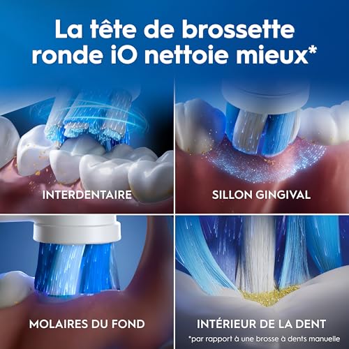 Oral-B Brosse à Dents Electrique iO 3 avec 1 Brossette de Rechange, Rose