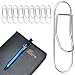 MXRS Pen Clips Silver,Stainless Steel Pencile Holder for Notebook,Journals,Paper,Clipboard,Pictures-Fits Almost Any Pen Size 10 Pack