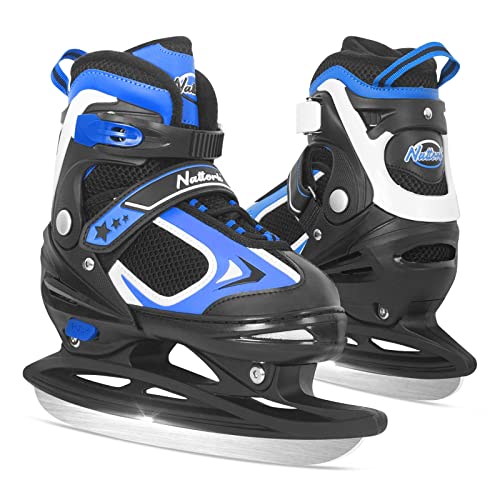 Nattork Ice Skates for Kids Ages 6-12, Soft Padding and Reinforced Ankle Support...