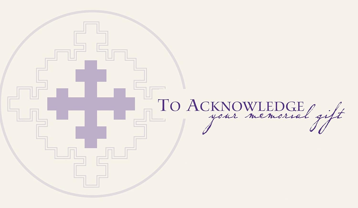 Memorial Acknowledgment Cards: Pack of 25