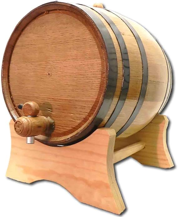 20 Liter Oak Aging Barrel with Stand, Bung and Spigot Wooden Whiskey Barrel Wine