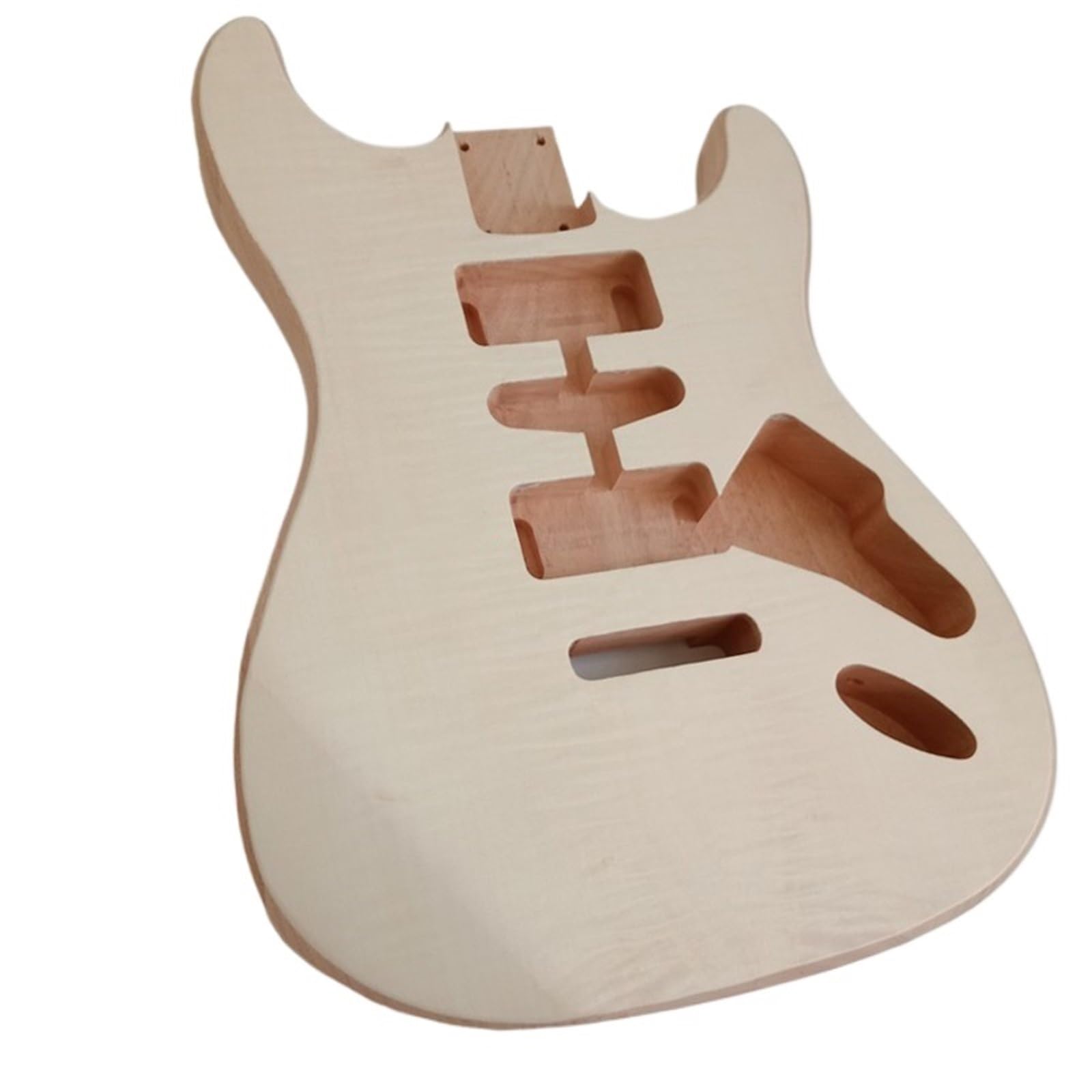 Unfinished Guitar Body Mahogany Body Tiger Maple Veneer For Single Crank ST Electric Guitar