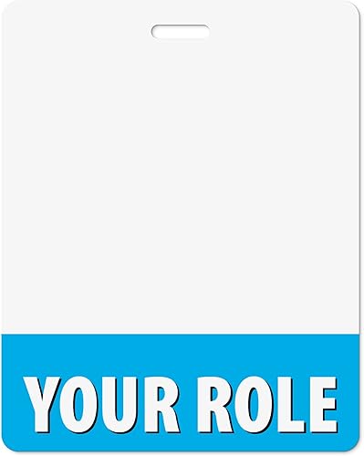 Insignia personalizada Buddy en color azul brillante horizontal de gran tamaño (5 piezas) Tarjeta de respaldo de doble cara Duradera y