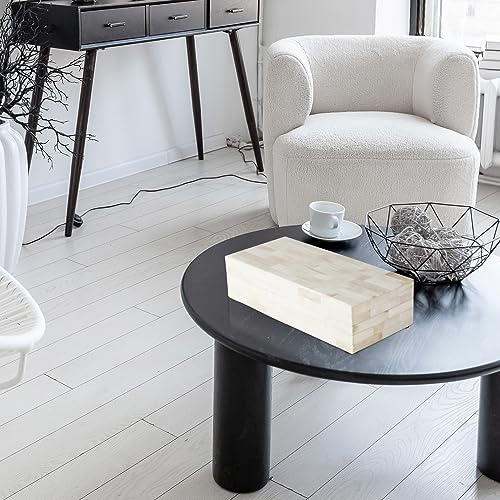 Handicrafts Home Jewelry Gift Boxes - Decorative Organizer And Storage Box For Décor White Bone Inlay 10X4.5X2.5 Inch #TOP5