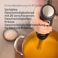 Braun MultiQuick 5 Pro MQ55755M, Stabmixer mit 25 Geschwindigkeitsstufen, Easy Click System Plus, 1000W, Schwarz inkl. Mini Küchenmaschine, Zerkleinerer, Schneebesen, Mix- und Messbecher (600 ml) – Ansicht 5
