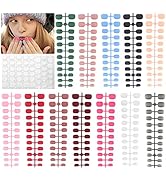 288 Piece Matte Kids Press on Nails, Wsimily 12 Colors Kids Fake Nails Children Round Square Fals...