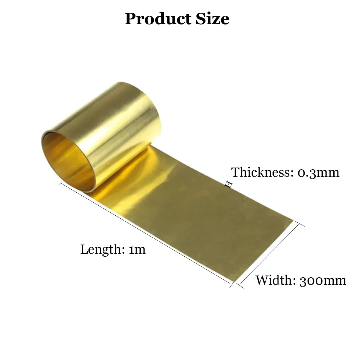 Podkładki miedziane, Mosiężna cienka blacha rolka miedziana taśma mosiężna do obróbki metalu DIY szerokość(0.3 * 300mm)