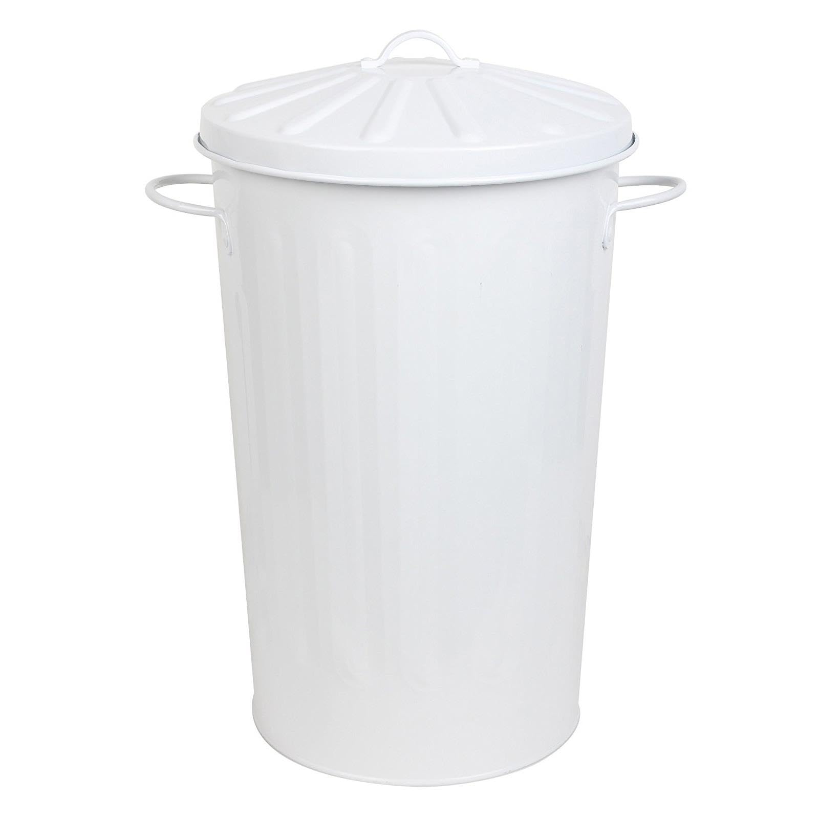 simpa 60L Colourful Vintage Style Metal Tapered Dustbins & Lids - Pink 62cm (H) x 38cm (Dia) — view 45