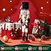 COMBIUBIU 11.8 Christmas Decorations Nutcracker Hanging Ornaments,Wooden Nutcracker Figures,Festive Collectible Nutcracker Gift forTable Desktop Fireplace