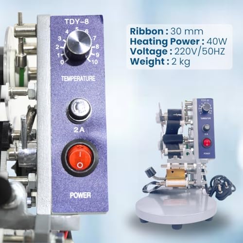 Image of SMART PACK Manual Ribbon Batch Coding Machine for Stamping of Batch No. MFG. MRP. EXP. Date Coding | Handheld Heat Printing Machine on Plastic and Paper Pouches | Pack of 1