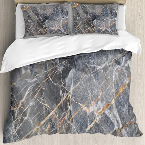 Parure de lit microfibres haute qualité marbre Gold Russia - 4
