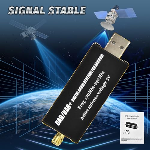 Adaptador DAB para Android radio receptor digital USB antena coche sintonizadora 4
