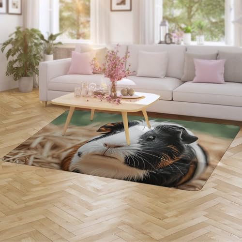 Grand tapis de bain antidérapant velours corail cochon d'Inde lavable - 6