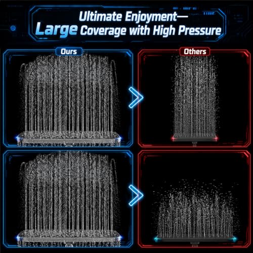 Image of Veken 14 inch Luxurious Shower Head with Handheld,Full Body Coverage,Power Wash