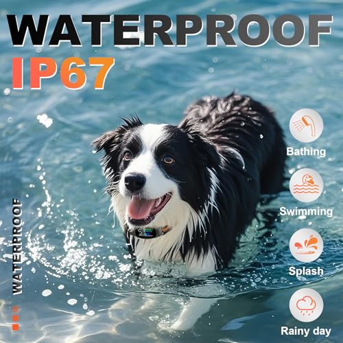 MawrPet Upgraded Anti-Bark Collar with Remote Control, 2-in-1 Dog Training Collar&Dog Bark Collar with 5 Adjustable Sensitivity,Smart Anti Barking for Large Medium Small Dogs E Collar-Orange - Thumbnail 3