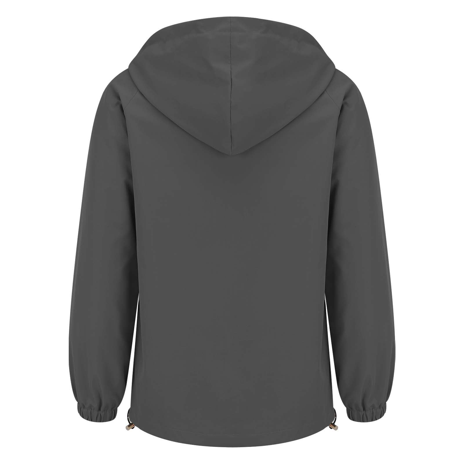 Giacca Antipioggia Da Donna, A Leggera Con Cappuccio, Impermeabile Ripiegabile Tascabile Sportiva Donna Invernale Lungo Tuta Pioggia Moto Antivento Womens Rain Jacket Nero Impermeabili