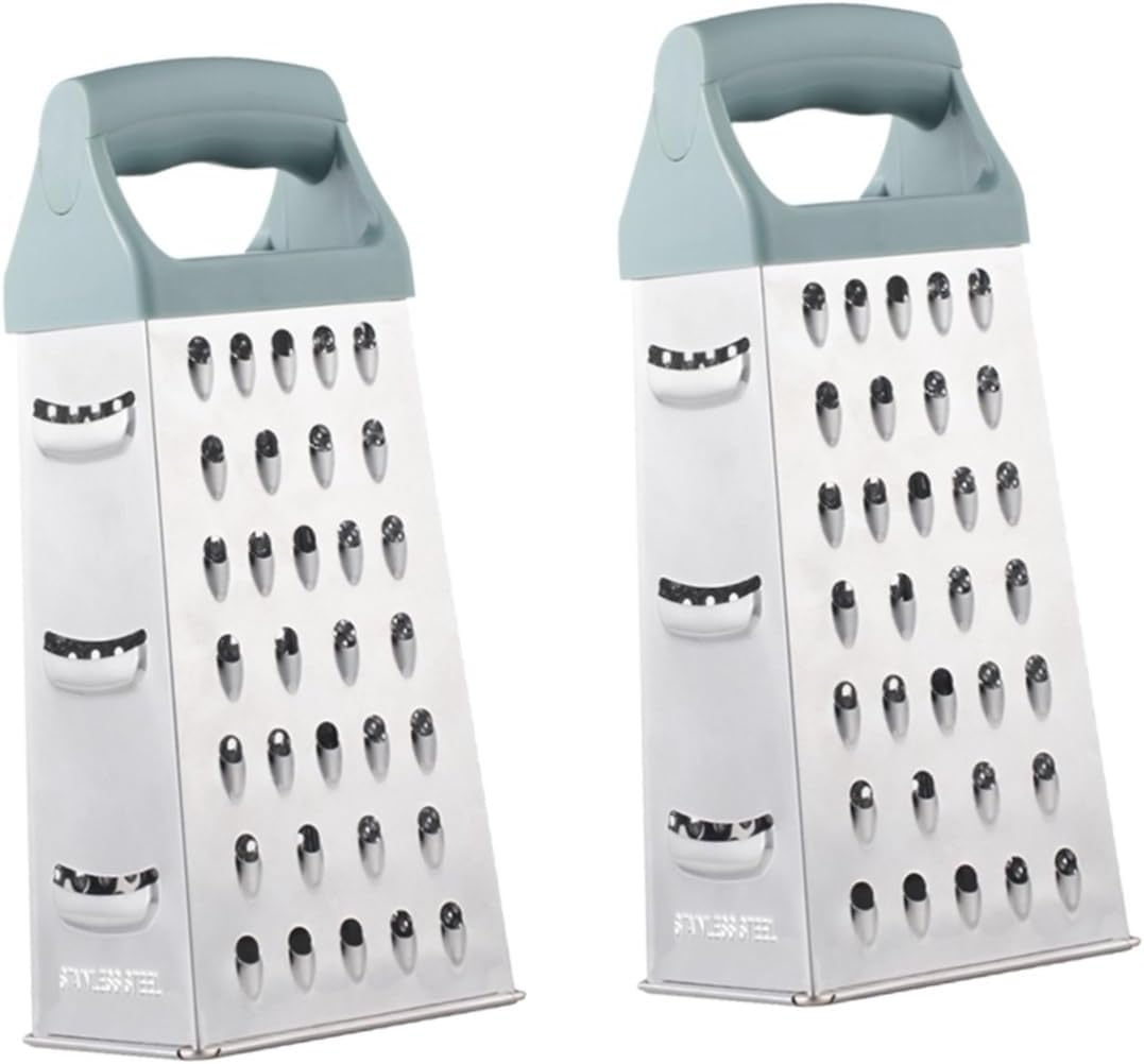 BESTonZON 2 Pcs Four-faced Melon Planer Carrot Grater Hand Grater Chocolate Tools Salad Grater Vegetable Garlic Graters Multipurpose Box Grater Kitchen Cutting Tool 4-sides Box Grater Slicer