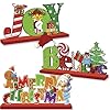 3pcs christmas table decorations wooden christmas decor merry christmas tabletop wooden sign and blieve sign joy wood sign christmas centerpiece table decorations for christmas party decor  urban country home decor