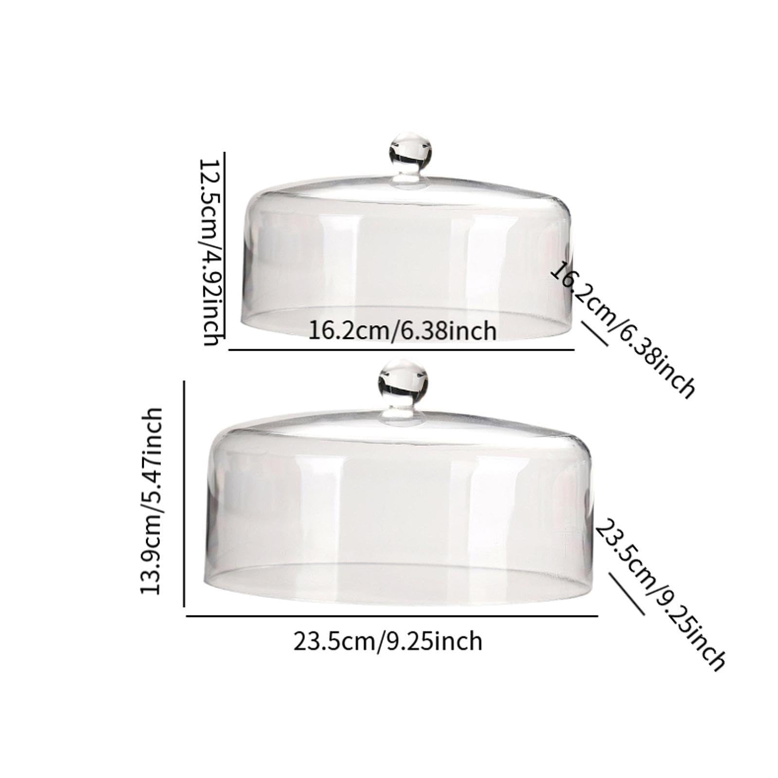 2X Cubiertas para Pasteles Tipo Cúpula, Soportes para Pasteles Tipo Cúpula para Postres, Ideales para Muffins de Crema O Cumpleaños.